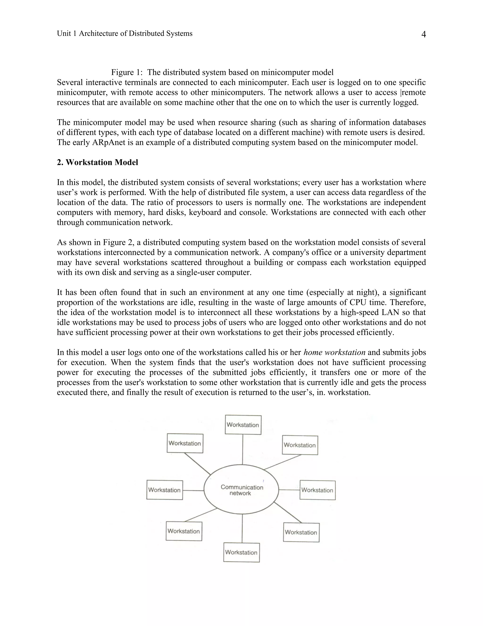 Unit 1 architecture of distributed systems | DOC