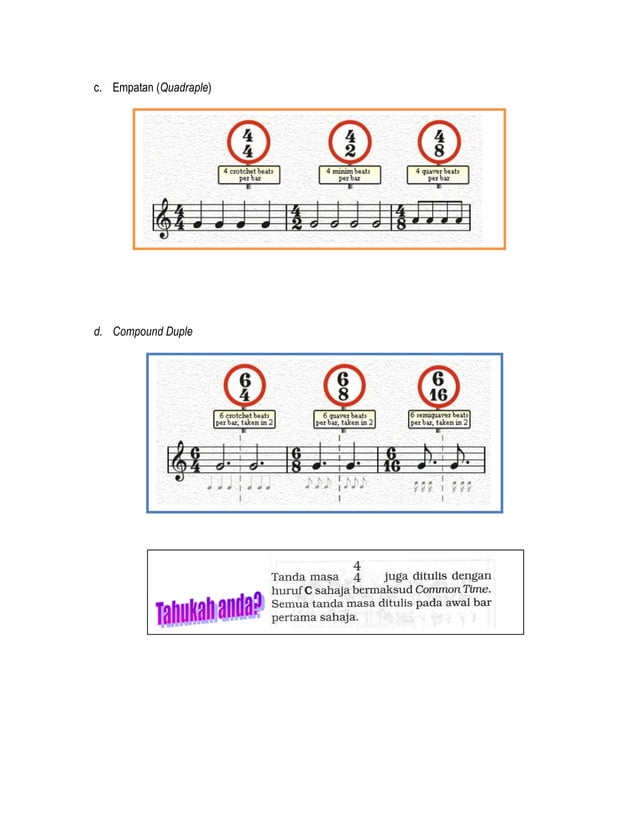 Compoud Duple Unit 1 asas teori muzik | PDF