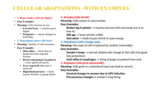 Part 1 Basic principles of Cell injury and Adaptation: Introduction ...