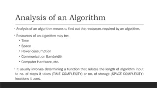 Unit – 1 Basics of analysis of an Algorithm.pptx