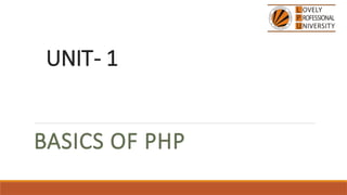 introduction to php and its uses in daily | PPTX