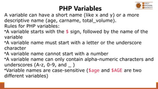 introduction to php and its uses in daily | PPTX