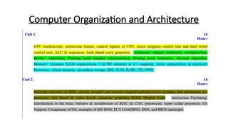 Detailed presentation covering basic structure of computer from ...