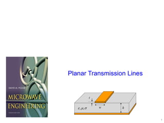 Planar Transmission Lines
1
, ,
   h
w
t
 