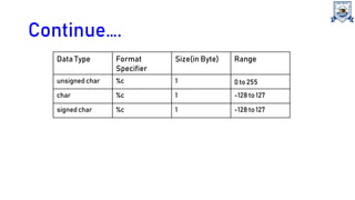 Unit 1 Built in Data types in C language.ppt
