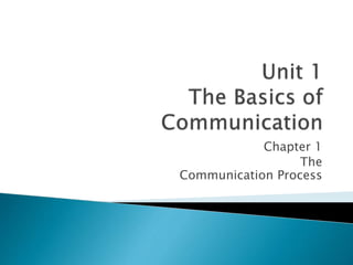 Chapter 1
The
Communication Process
 