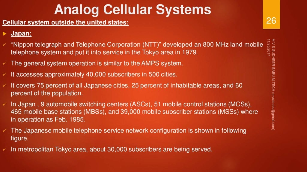 CELLULAR MOBILE RADIO SYSTEMS