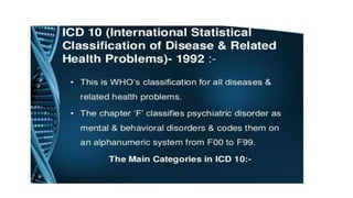 Classification of mental Illness | PPTX