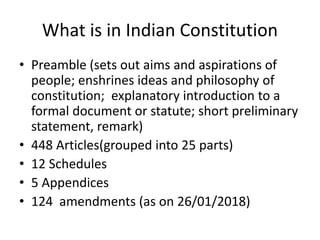 Unit 1 constitution of india 2018 pdf | PPTX