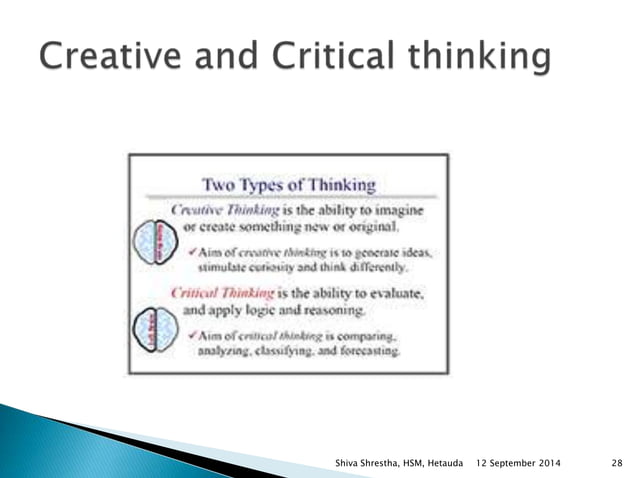 7th semester BIM: Unit 1 critical thinking | PPTX