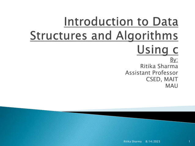 Unit 1 Data Structures Introduction L1.pptx | Databases | Computer ...