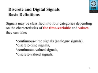 Comprehensive Introduction to Digital Signal Processing and Discrete ...