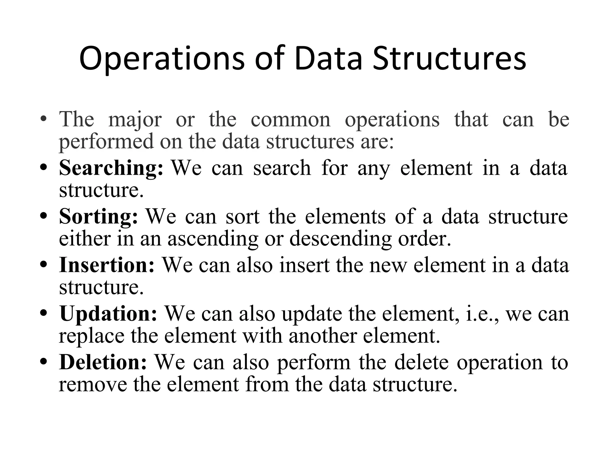 unit 1 ds.INTRODUCTION TO DATA STRUCTURES | PPT