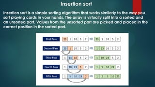 Data Structures in c contains basic of arrays sorting | PDF