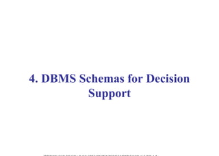 4. DBMS Schemas for Decision
Support
56
IFETCE/CSE/III YEAR/VI SEM/IT6702/DWDM/PPT/UNIT-1/ VER 1.2
 