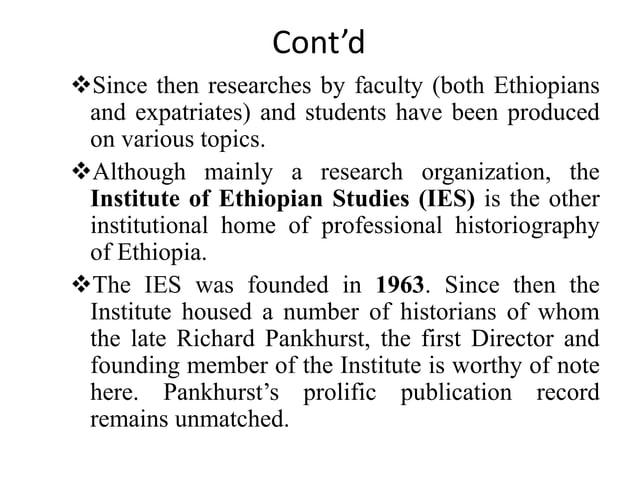 History of of Ethiopia and the Horn (Hist.1012) | PPTX