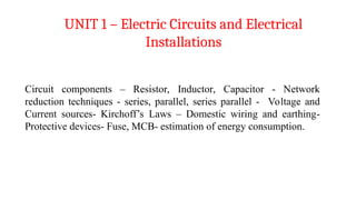 Unit 1_Electric Circuits and Electrical Installations.ppt