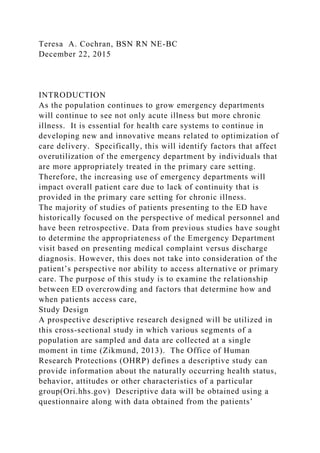 Unit 1Emergency Department Overcrowding Due to L.docx