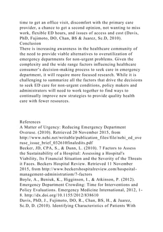 Unit 1Emergency Department Overcrowding Due to L.docx