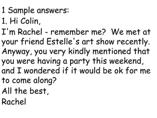 Unit 1 English for life Writing (Entry 3) - Emails to friends.pptx