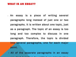 Unit 1 essay writing | PPT