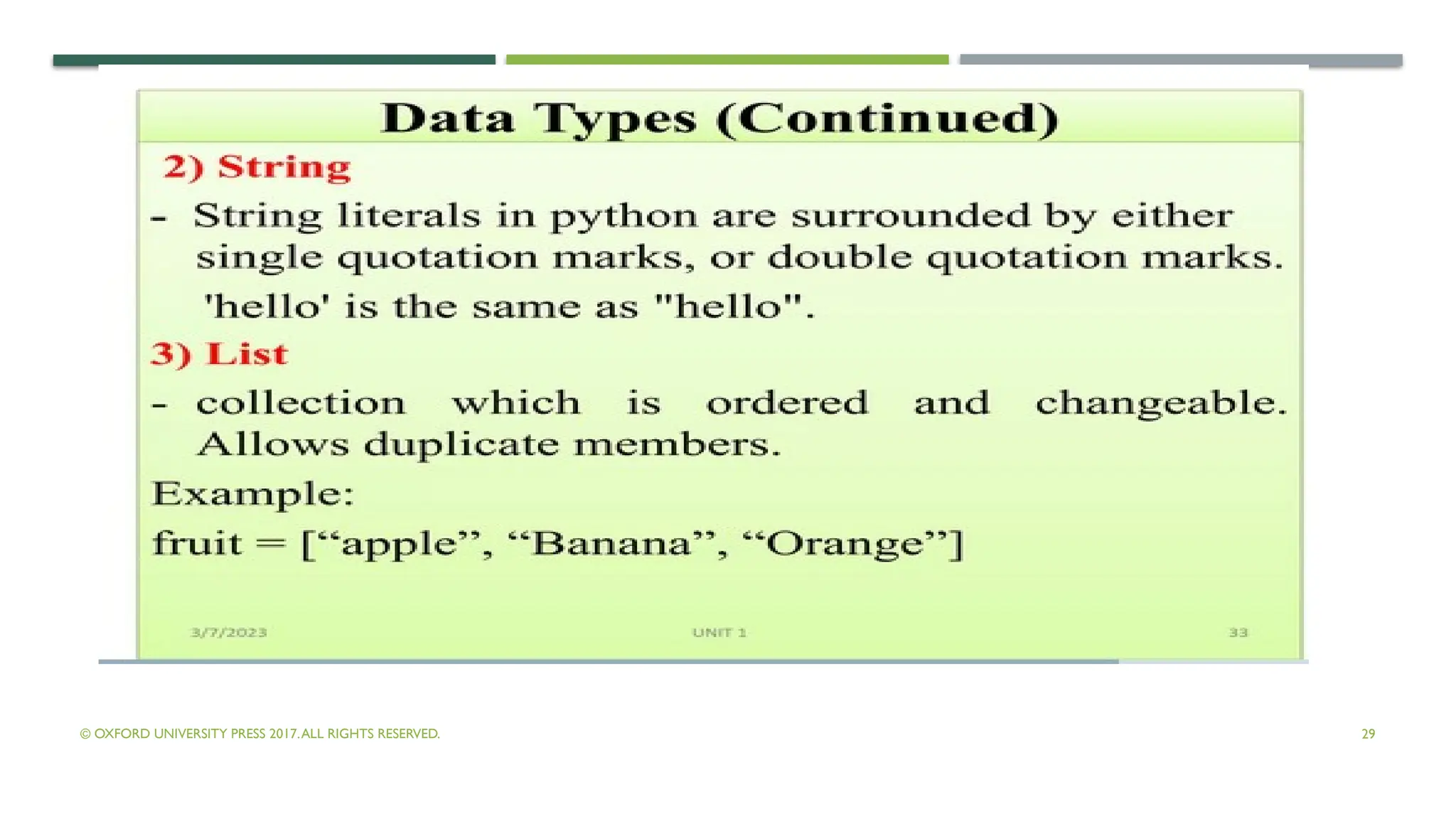 © OXFORD UNIVERSITY PRESS 2017.ALL RIGHTS RESERVED. 29
 