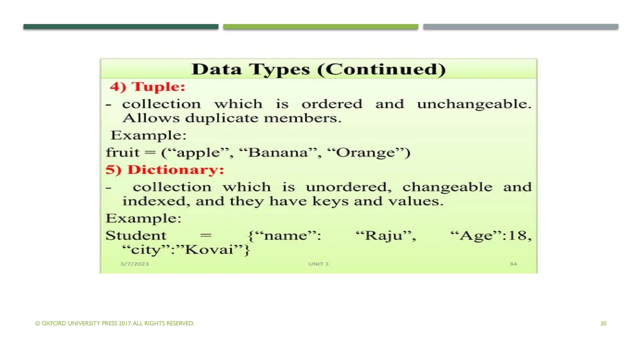 © OXFORD UNIVERSITY PRESS 2017.ALL RIGHTS RESERVED. 30
 