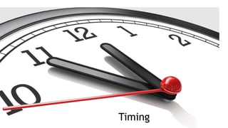 Timing
 