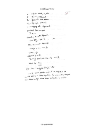 Unit 1 Stepper Motor
EEE Dept-DrNGPIT
 