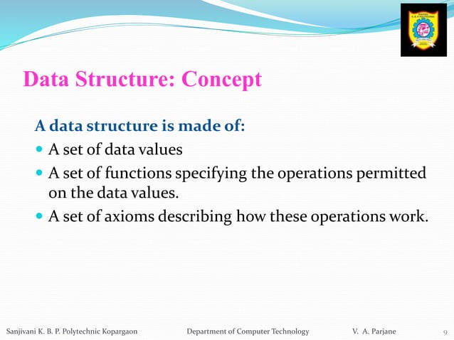 Introduction to data & Data Structure Definition | PPT