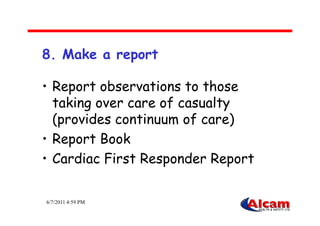 Medical First Repoder Report Unit 1 first aid in the workplace | PDF