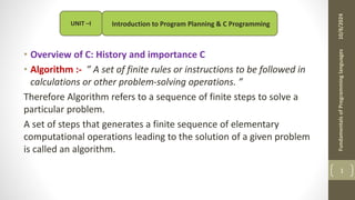 Fundamental of Programming Language UNIT-I | PDF | Programming ...