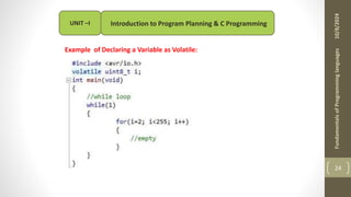 Fundamental of Programming Language UNIT-I | PPT