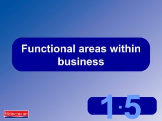 Functional areas within
business

15
.

 