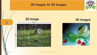 6
3D Images Vs 2D Images
MUHUMUZA ONAN(B.Sc.CS)
10/28/2024
6
2D Image 3D Images
 