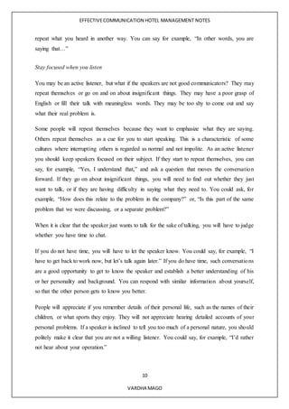 hotel management | DOCX