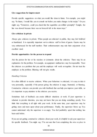 hotel management | DOCX