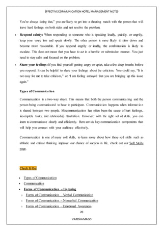 hotel management | DOCX