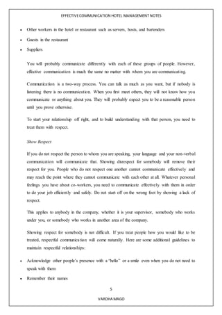 hotel management | DOCX