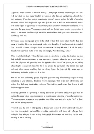 hotel management | DOCX