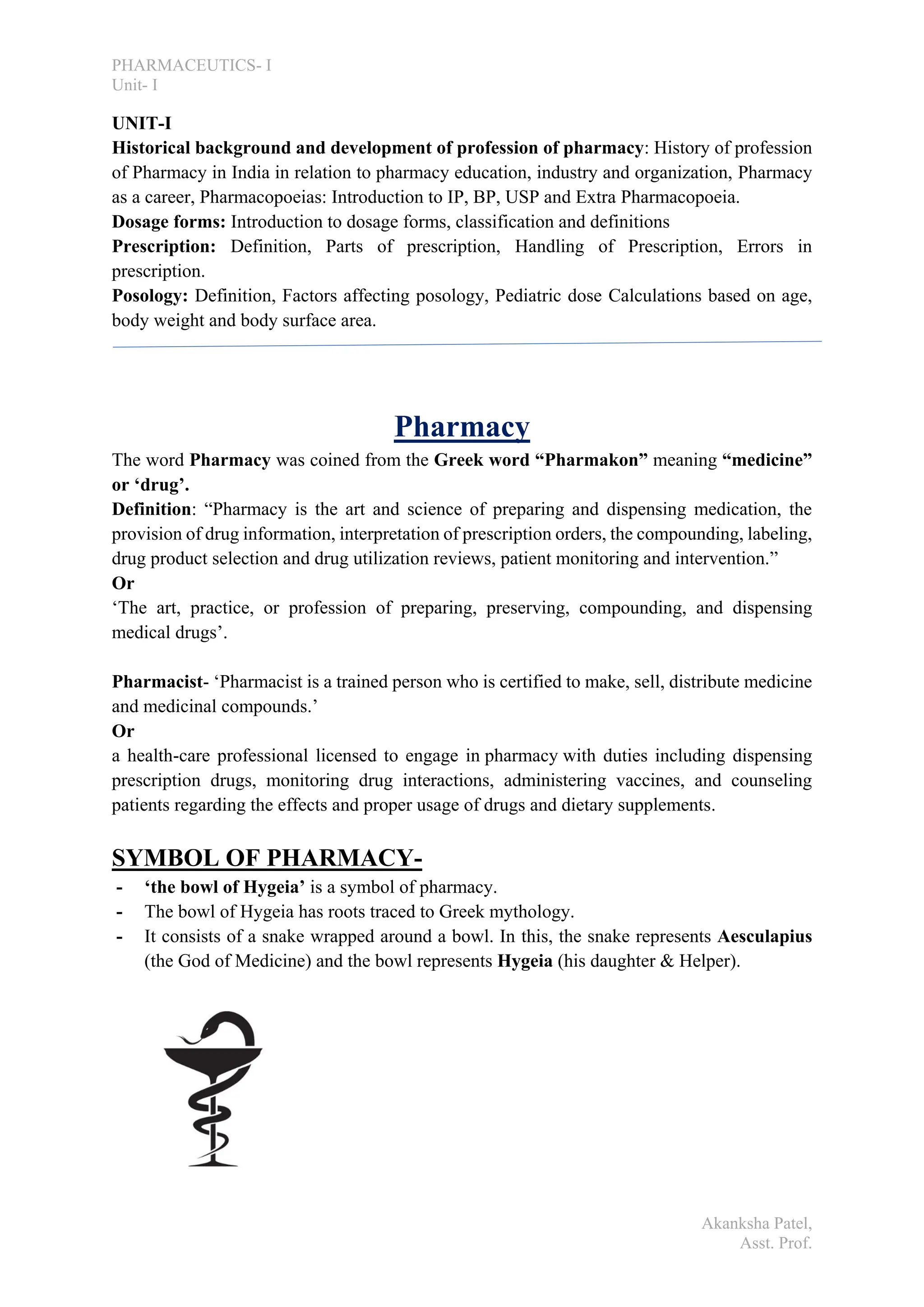 Historical background and development of profession of pharmacy PDF
