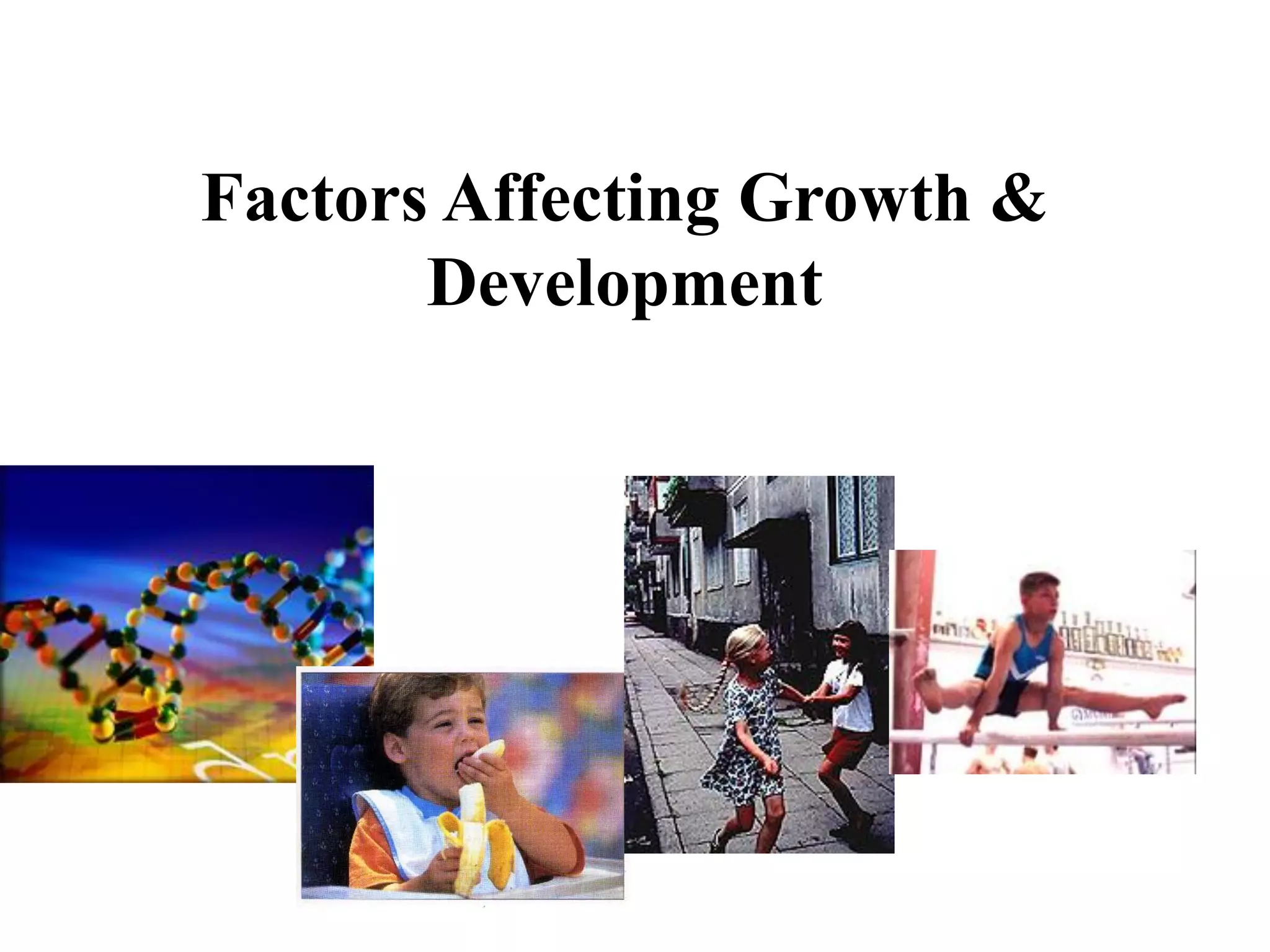 Factors Affecting Growth &
Development
 