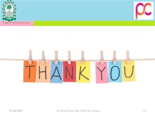 01/Sep/2020 Dr. Piyush Charan, Dept. of ECE, IU Lucknow 15
 