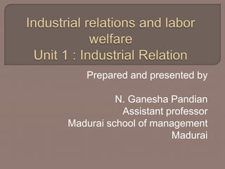 Prepared and presented by
N. Ganesha Pandian
Assistant professor
Madurai school of management
Madurai
 