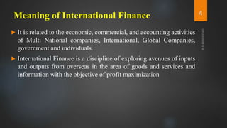 Unit 1 international finance an overview | PPTX