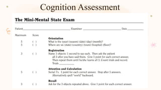 Cognition Assessment
 