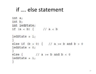 if …. else statement
27
 