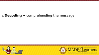 6. Decoding – comprehending the message
 