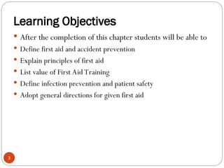 First Aid Course Objectives Comprehensive First Aid and Accident Prevention Training for Pharmacy ...