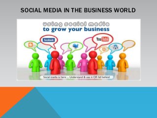 SOCIAL MEDIA IN THE BUSINESS WORLD

 